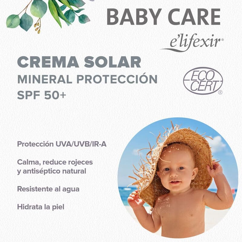 Crema Solar Mineral Bebe Spf 50 Piel Atopica E Lifexir