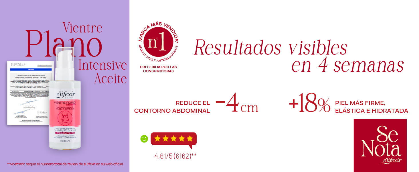 Test de eficacia del aceite reductor de abdomen vientre plano intensive