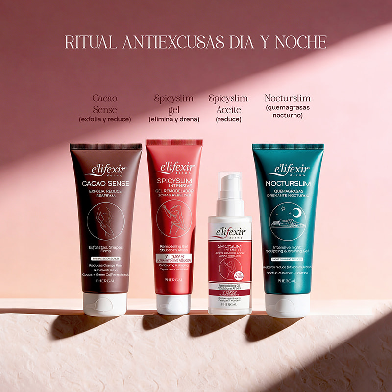 Ritual anti excusas día y noche 4 pasos: exfolia, drena, reduce y quemagrasa por la noche